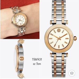 Tory Burch TBW9011 Classic T Stainless Steel Watch Rose Gold